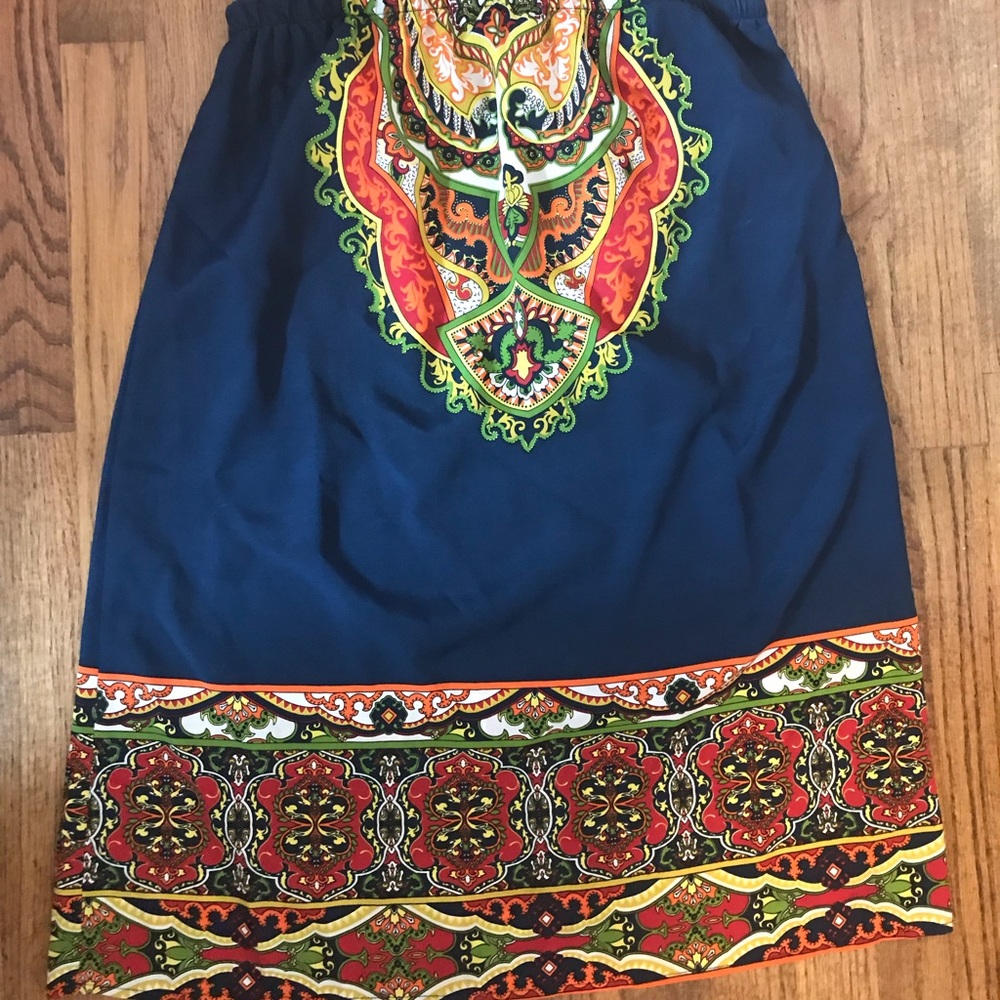 Glam brand strapless dress, size L. No lining.
